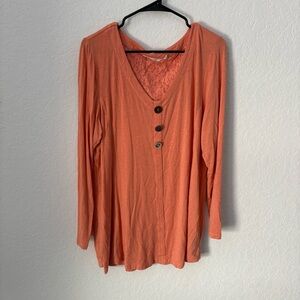 Soft Surroundings Maddalena tunic top in orange, Size XL